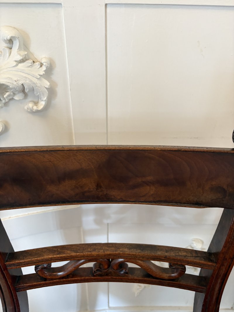 Set of 4 Antique George III Quality Mahogany Dining Chairs - Image 9